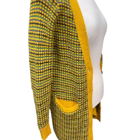 Kenzo Green/Yellow Knit Cardigan - Picture 3 of 7